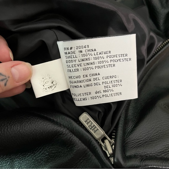 Hard Rock Cafe Black Leather Jacket - Picture 9 of 9